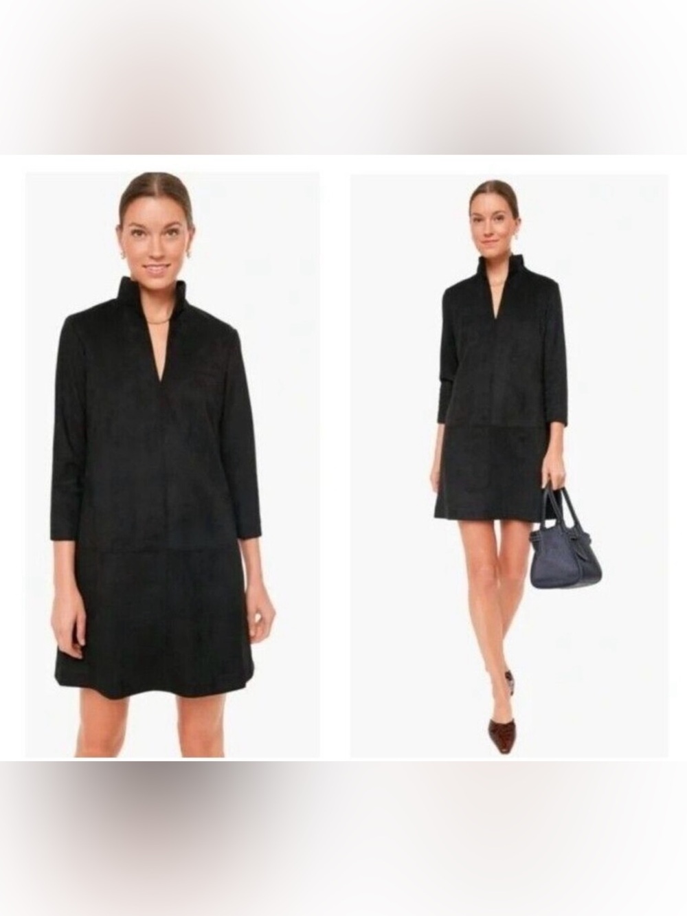 Tuckernuck Black Suede Stretch Clifton Dress